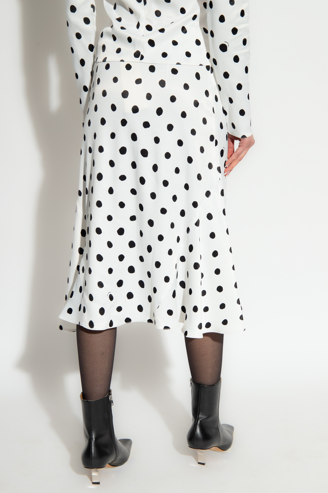 Marni Kids logo long-sleeve top - White Skirt with polka